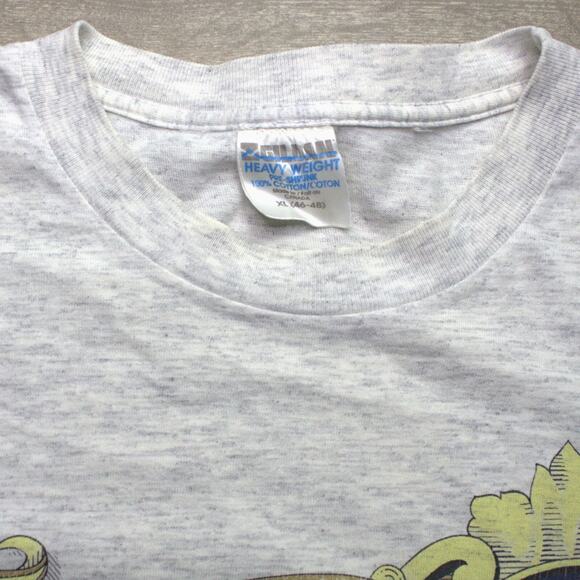 Vintage 90s Georgetown University Hoyas T-Shirt XL Gray Single Stitch - Picture 3 of 7